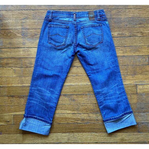 AZZURE ‘The Perfect Fit’ Distressed Cropped Low-Rise Jeans sz 26W x 22L - Picture 11 of 16